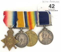 WW1 Royal Navy Submarine Crewman's Long Service Group of Four Medals. Awarded to M2304 Chief