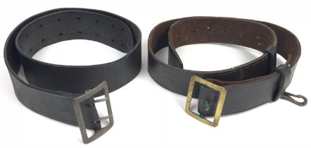 German Third Reich WW2 Army Officer's belt. This black leather example with 1940 date stamp and