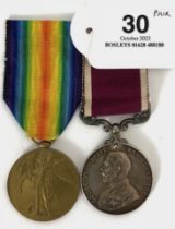 Corps of Military Police Army Long Service Pair of Medals. Awarded to Private J.T. Wheeler who