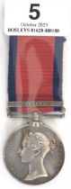 10th Hussars Military General Service Medal, clasp TOULOUSE. Awarded to J HALL 10TH HUSSARS.