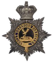 Badge. Royal Sherwood Foresters or Nottinghamshire Regt. of Militia Victorian Officer's helmet plate