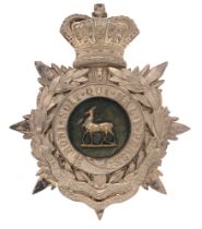 Badge. 2nd (Coventry) VB Royal Warwickshire Regiment Victorian Officer's helmet plate circa 1883-