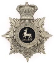 Badge. 1st (Birmingham) VB Royal Warwickshire Regiment Victorian Officer's helmet plate circa 1883-