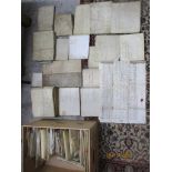 A quantity of 18th and 19th century copies of Indentures, mortgage and conveyancing documents, deeds