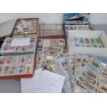 Kensitas silk flags, collectors cigarette and tea cards loose and in albums to include Wills