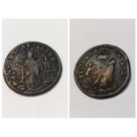 Ireland - Charles II (1660-1685) St Patrick coinage, Farthing, Floreat Rex, King David playing the