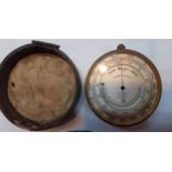 J Hicks, a surveying aneroid compensated barometer, circa 1900, No 6081, in fitted leather case (