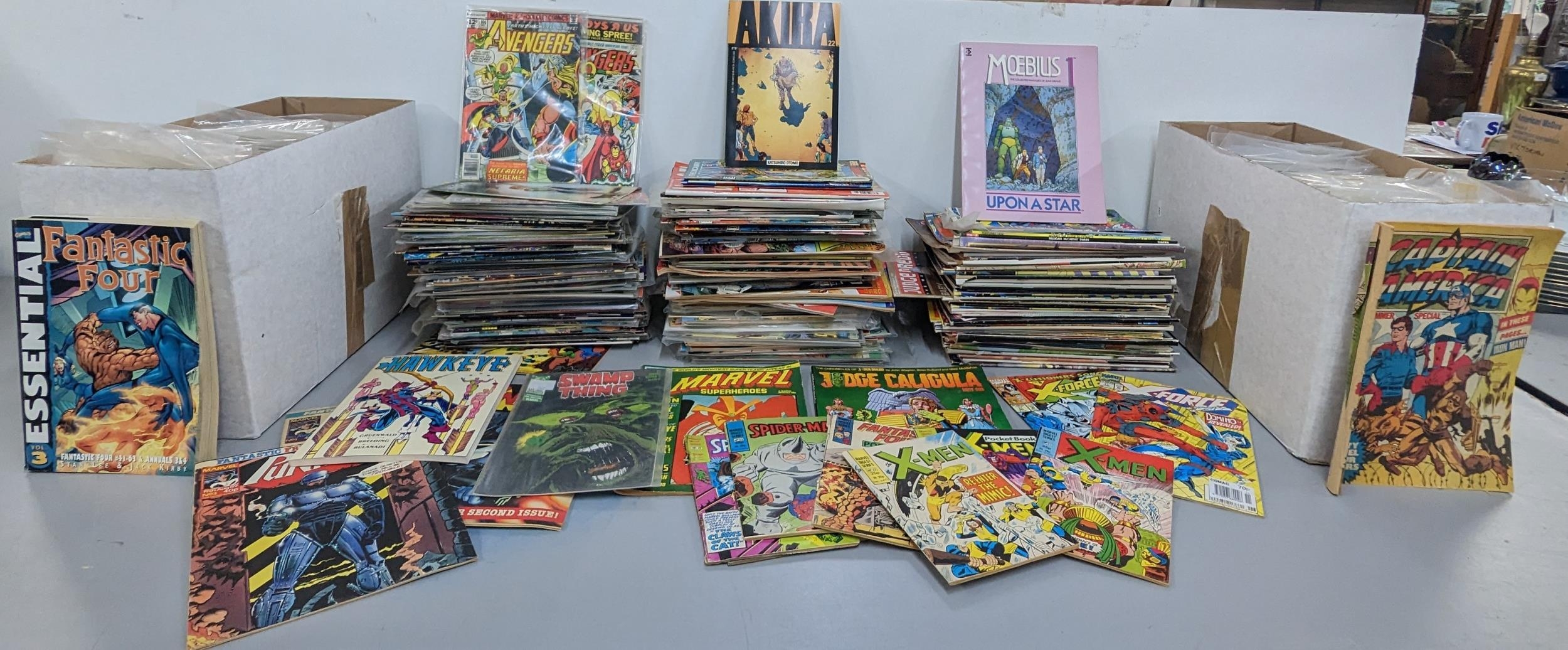 500+ Marvel, DC and other comic books, mostly 1980's A/F, to include X-Men, Fantastic Four,