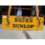 A late 20th century Bates Dunlop enamel advertising sign Location: