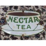 A late 20th Century 'Nectar Tea' enamel advertising sign, 54cm x 31.5cm w Location: