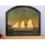 A Country Corner painted sign Isle of Wight with a ship, 70cm h x 79cm w Location: