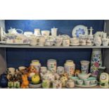 A mixed lot of ceramics to include a quantity of Poole pottery, vase, lidded pots, teapot and
