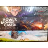 A Japanese Anime movie poster Howl's Moving Castle by Hayao Miyazaki circa 2004, an enduring film of