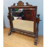 An oak framed dressing table swing mirror Location: