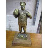 An Elkington & Co Ltd bronze/brass statue of Private Pagett RMLI, sculpted by Storr-Barber,