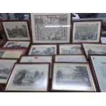 A quantity of Middlesex prints depicting early 19th century street scenes and buildings of