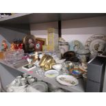 A selection of glass and ceramics to include four boxed Royal Doulton Bramley Hedge Seasons