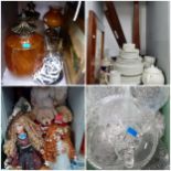 A large quantity of miscellaneous items to include soft toys, collectors dolls, ceramics, glassware,
