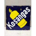 A late 20th century 'Kosangas enamelled advertising sign, 48cm x 48cm Location: