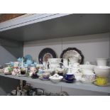 A mixed lot of ceramics to include a Salisbury china tea and coffee set with rose decoration and