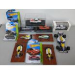 A collection of model cars to include an onyx model of a Williams Renault F1 car Location: Estate of