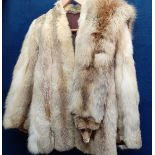 A late 20th Century, possibly 1970's, red fox jacket 40" chest x 26" long with matching stole.