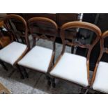 A set of six Victorian walnut framed dining chairs Location: