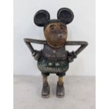 A vintage cast metal Mickey Mouse money box Location: 6.1