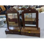 Two 19th century mahogany dressing table swing mirrors Location: