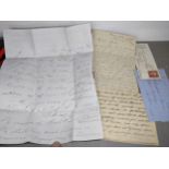 A collection of 1860's family letters to include one sent from hotel de Lille Paris in 1863 with