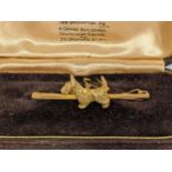 A 9ct gold brooch set with a Scottie dog, 3.3g Location: