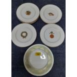 A set of six Wedgwood Gold Columbia 21cm entrée plates together with a set of twelve Royal Doulton