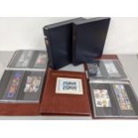 Three albums of Royal Mail first day covers together with two empty Stanley Gibbons stamp albums