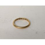 A 22ct gold wedding band, 2.2g Location: