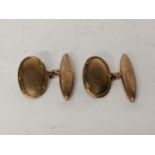 A pair of 9ct gold cufflinks, 4.1g Location: