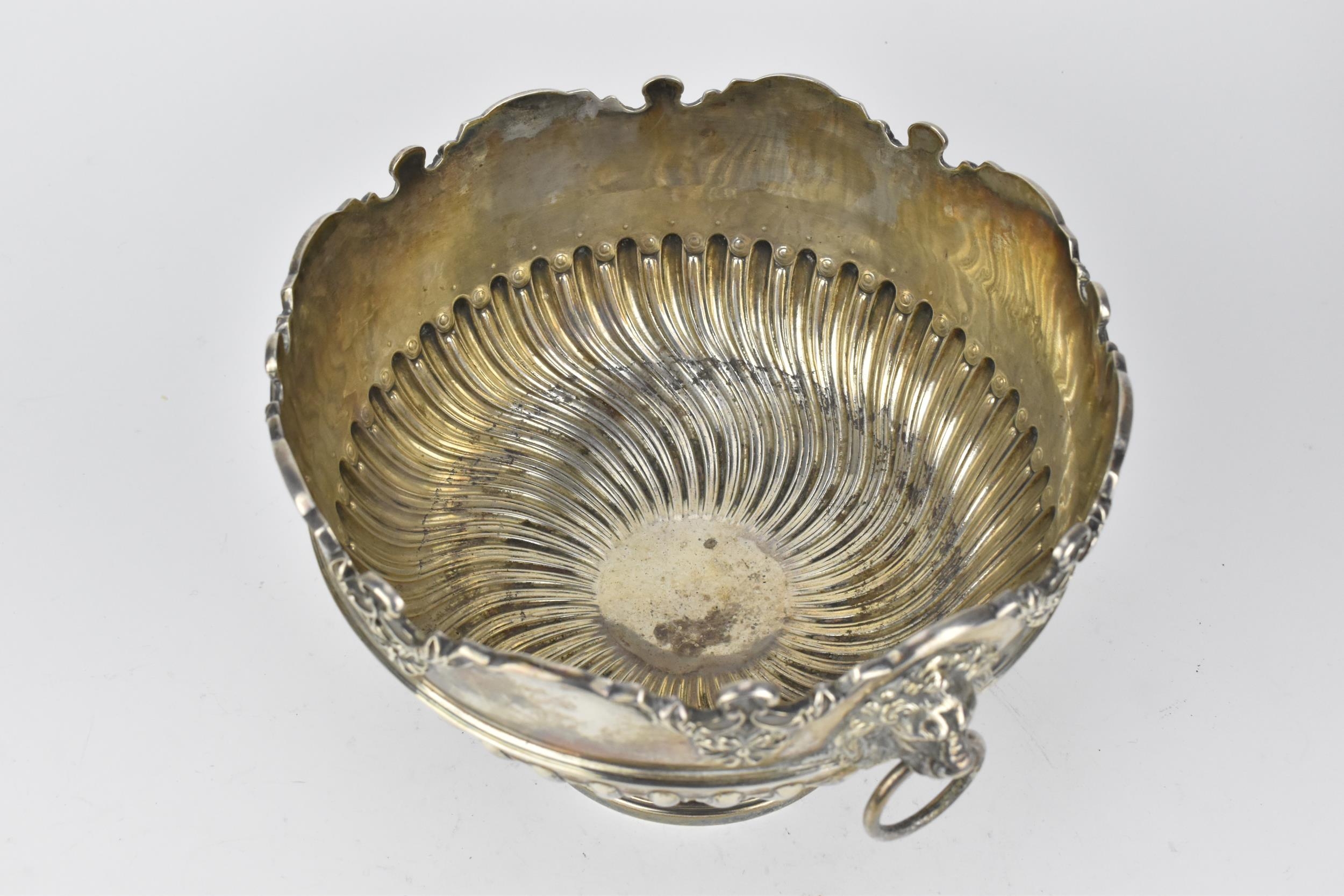 A Victorian silver presentation monteith bowl by William Hutton & Sons (Edward Hutton), London 1889, - Image 4 of 7