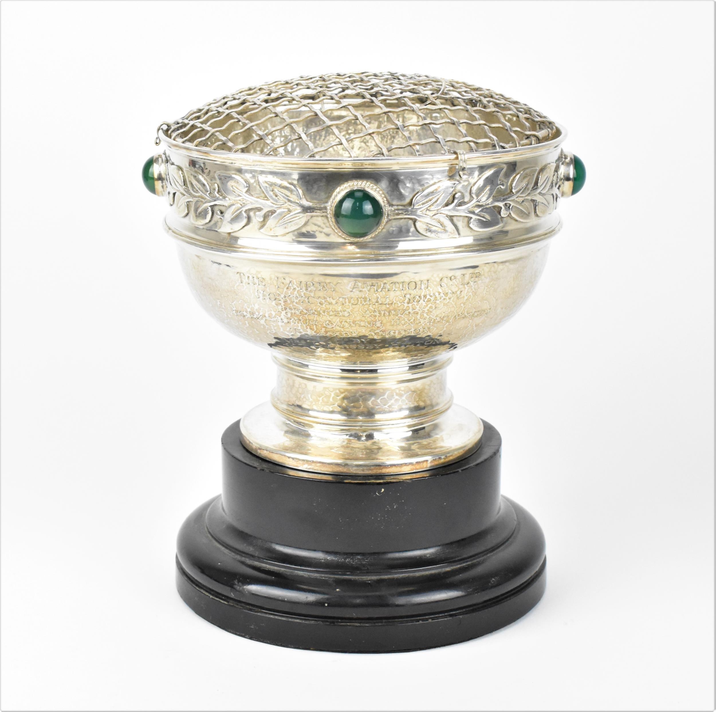 A George V Arts & Crafts silver pedestal rose bowl by Amy Sandheim Ltd, London 1934, made as a