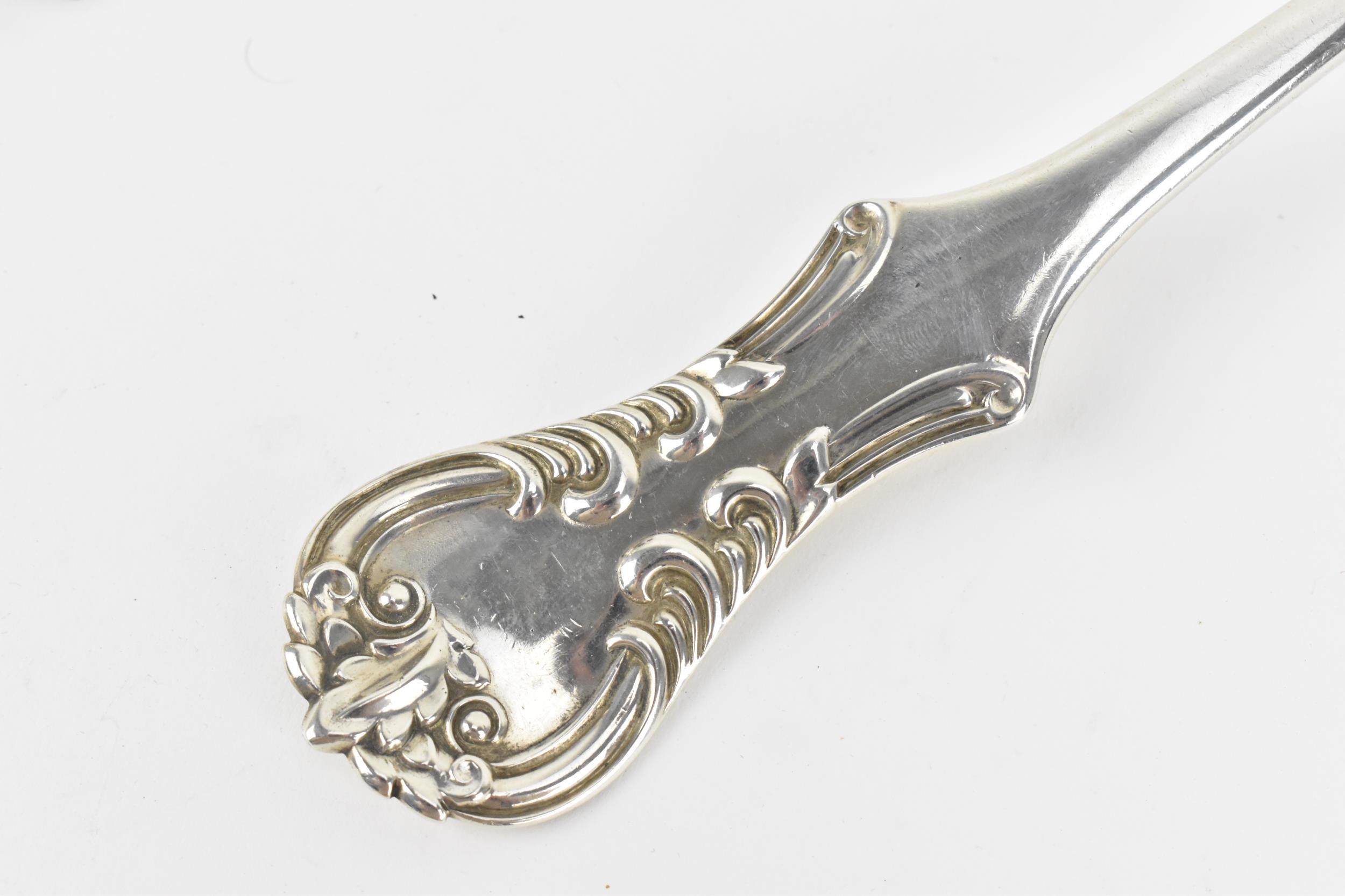 A pair of Victorian silver fish servers by William Rawlings Sobey, Exeter 1850, both with pierced - Image 3 of 5