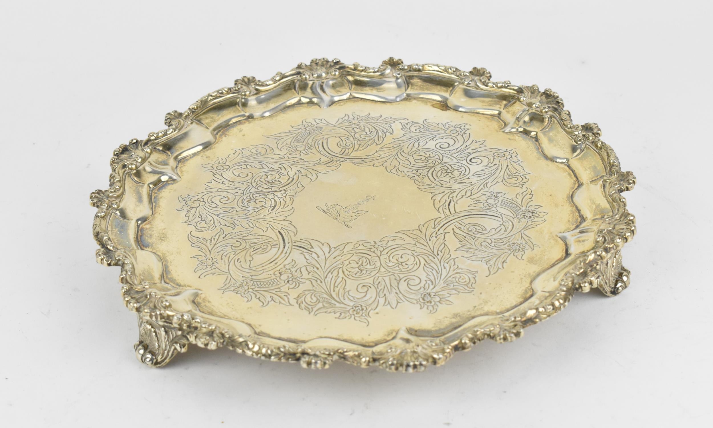 A Victorian silver salver by Joseph, Albert, Horace & Ethelbert Savory, London 1882, with moulded - Image 7 of 7