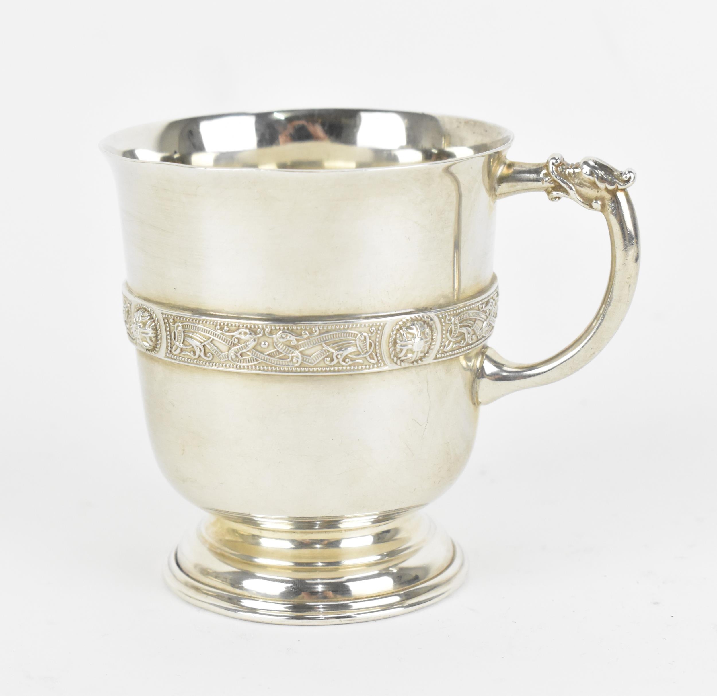 An Elizabeth II silver christening cup by Harrods Ltd, London 1970, designed with slight everted - Image 2 of 5