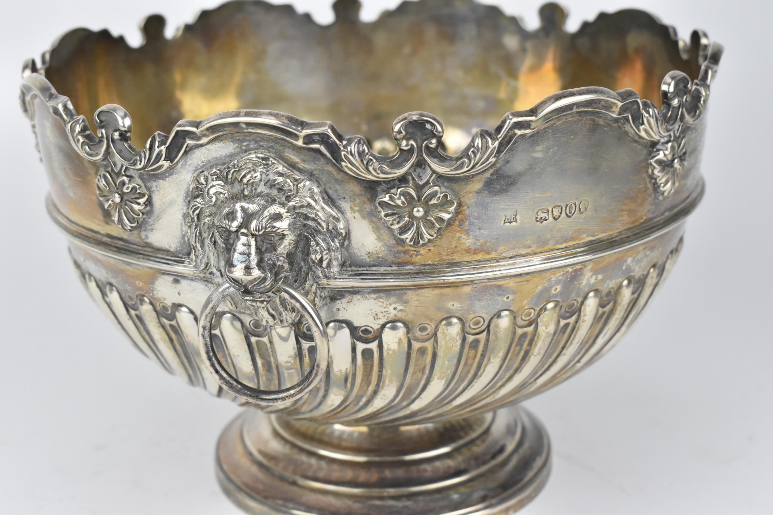 A Victorian silver presentation monteith bowl by William Hutton & Sons (Edward Hutton), London 1889, - Image 2 of 7