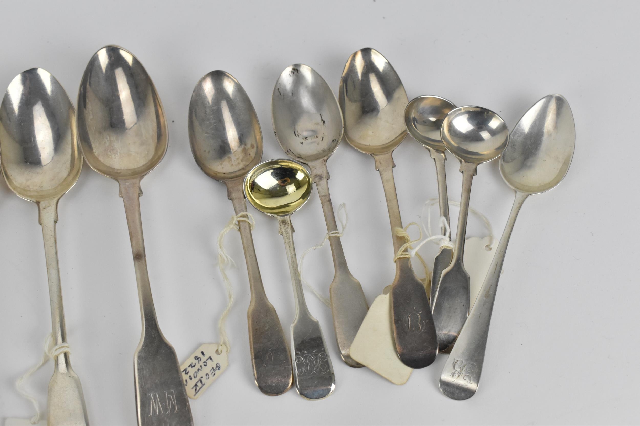 A set of twelve Victorian silver salad forks by Samuel Hayne & Dudley Cater, London 1847 and 1853, - Image 6 of 13