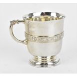 An Elizabeth II silver christening cup by Harrods Ltd, London 1970, designed with slight everted