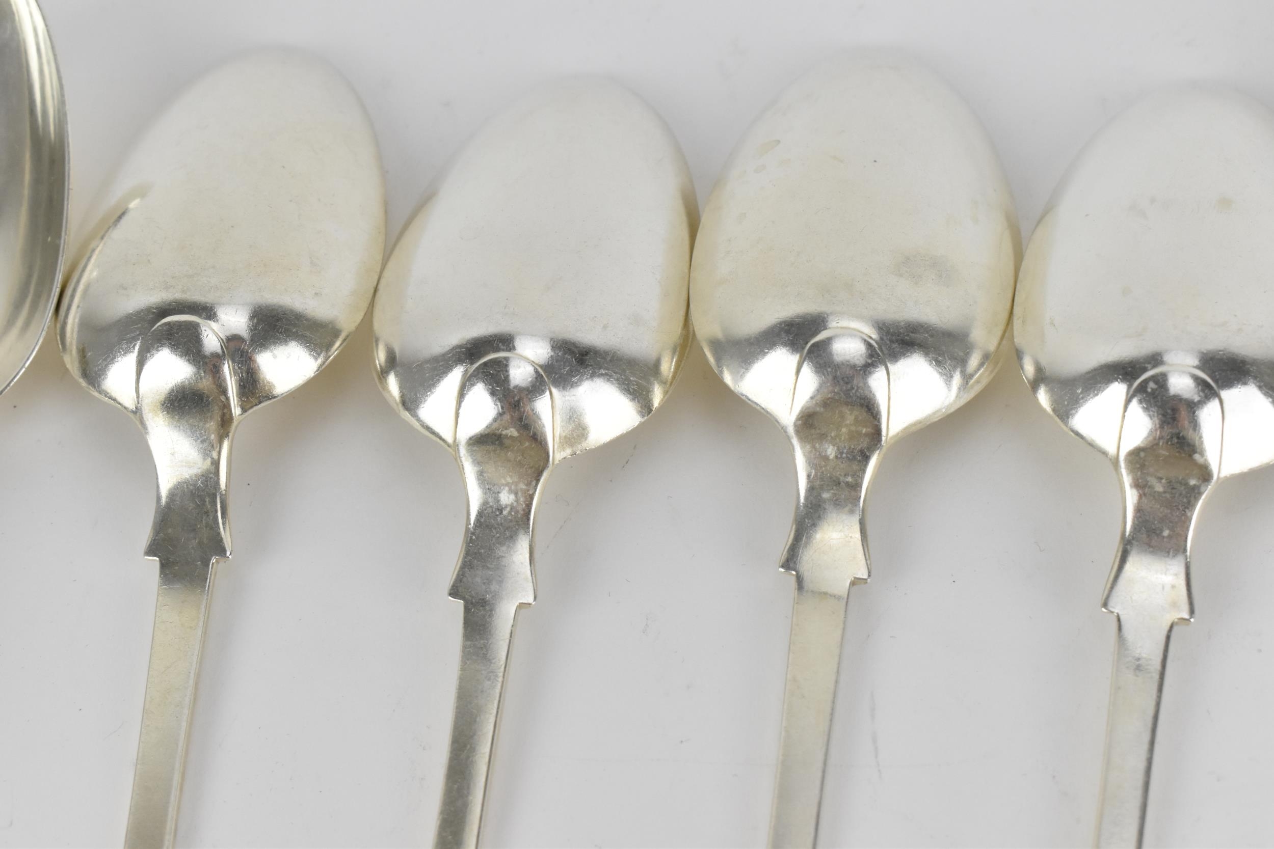 A set of nine Victorian Scottish silver table spoons by James McKay, Edinburgh, between 1841-1853, - Image 3 of 4