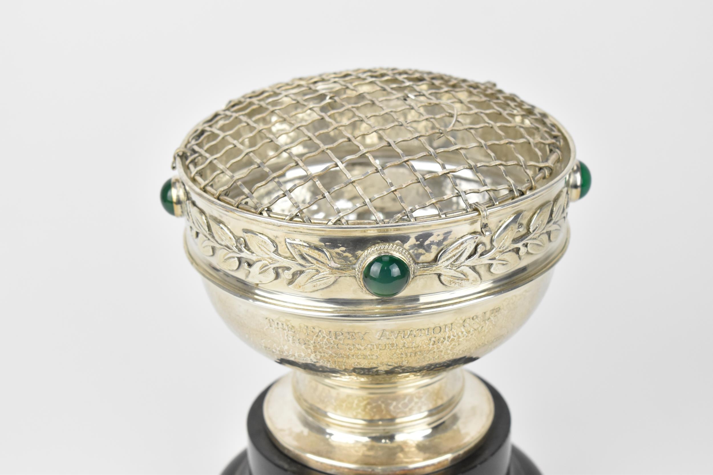 A George V Arts & Crafts silver pedestal rose bowl by Amy Sandheim Ltd, London 1934, made as a - Image 2 of 7