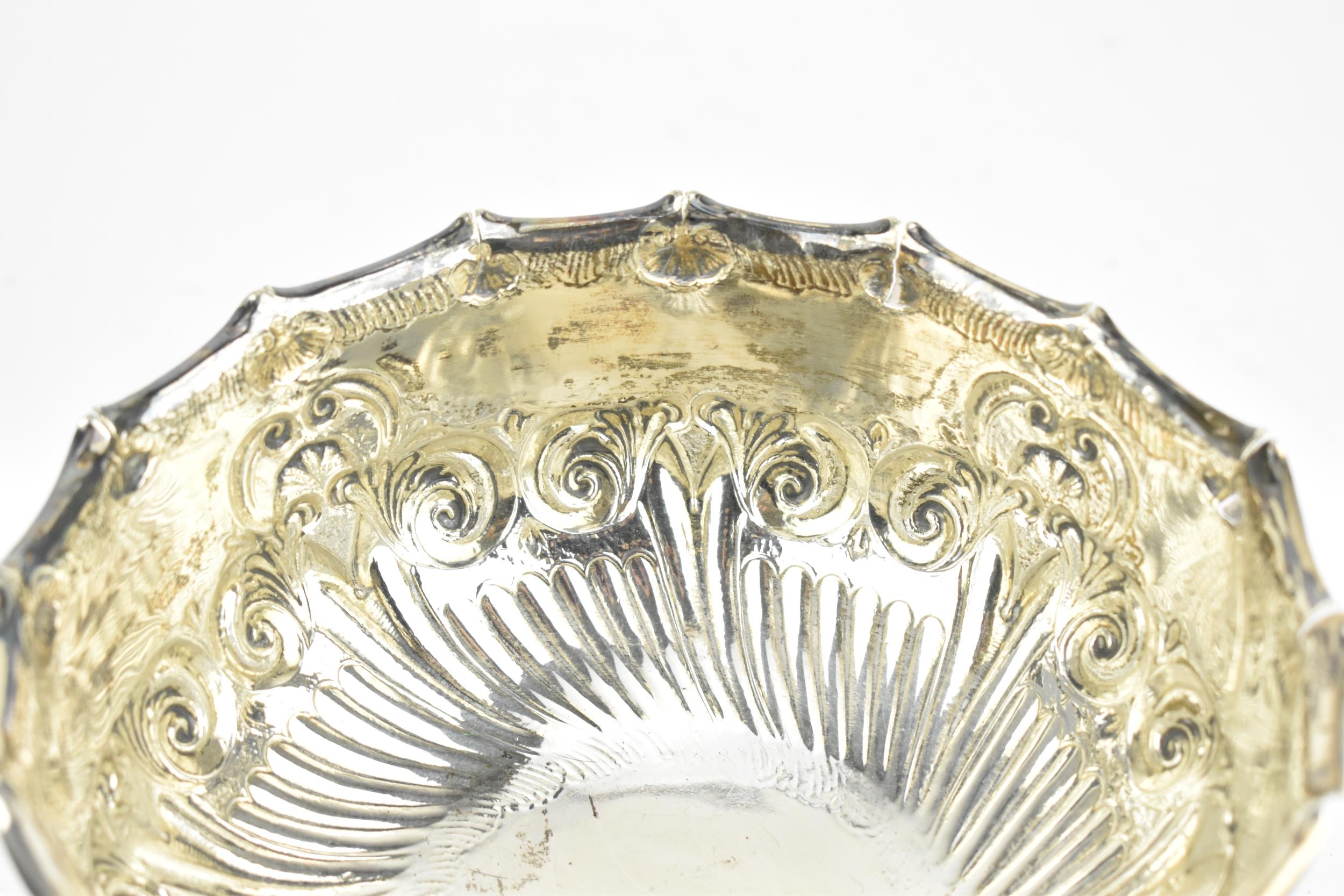 A late Victorian silver presentation bowl by Atkin Brothers, Sheffield 1896, of circular form with - Image 2 of 4