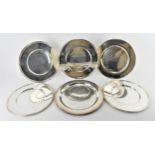 A set of five Italian silver underplates by Greggio, of circular form with moulded border,