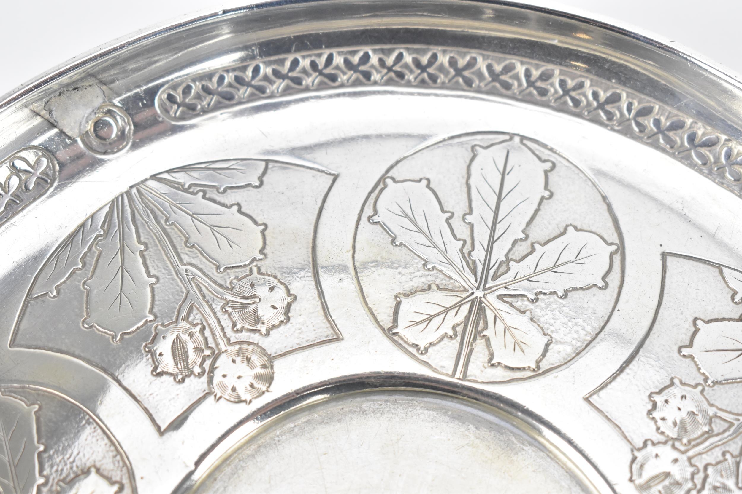 A French silver cup and saucer by the Tetard brothers, circa 1900, with horticultural theme frieze - Image 7 of 7