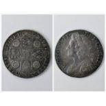 United Kingdom - George II (1727-1760) shilling, dated 1741, young bust, laureate and draped, King