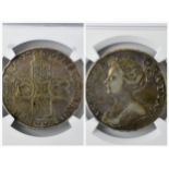 United Kingdom - Anne (1702-1714) half crown, dated 1709, draped bust, Queen Anne, left, ANNA.DEI.